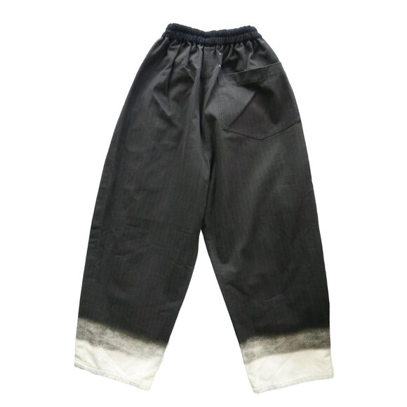 MAISON MARGIELA Dark Gray Cotton TROMPE L'OEIL Pinstriped Straight Pants 36 / 0 - Picture 5 of 6